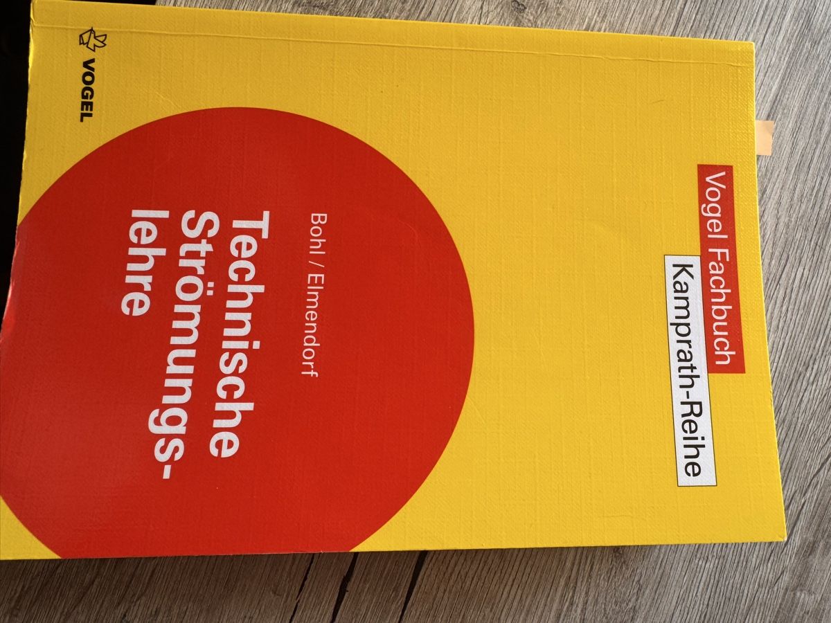 Libri: Fachbuch Technische Stroemungslehre Bohl Elmendorf 15. A. – Usato da Klingnau venduto da SubaruImpreza00