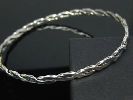 Vintage antik Armreif Silber 835 gedreht  massiv / 8.3 g