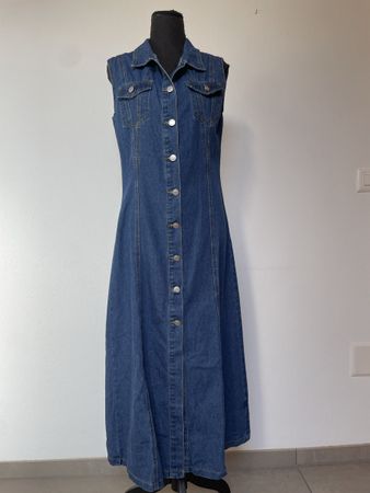Maxikleid, Maxiweste aus Denim