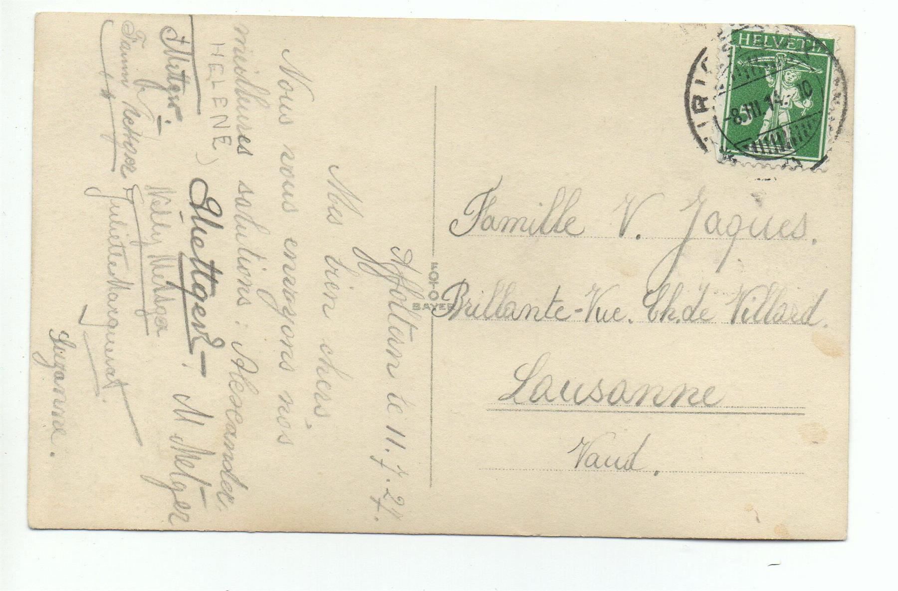 Cartoline postali: AFFOLTERN AM ALBIS Telegraph & Telephon – Usato da Jona venduto da philajona 1