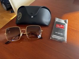 Lunettes de soleil Ray-Ban RB1971 Square or état neuf
