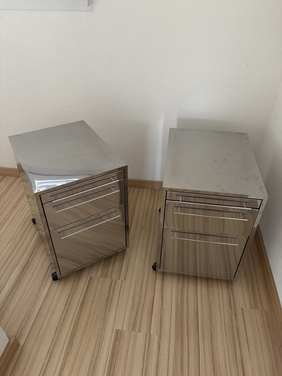 Ikea Banconi: Rollcontainer Metall Silber 2 Stck. gebrauchter Zustand – Usato da Burgdorf venduto da idefix69 3