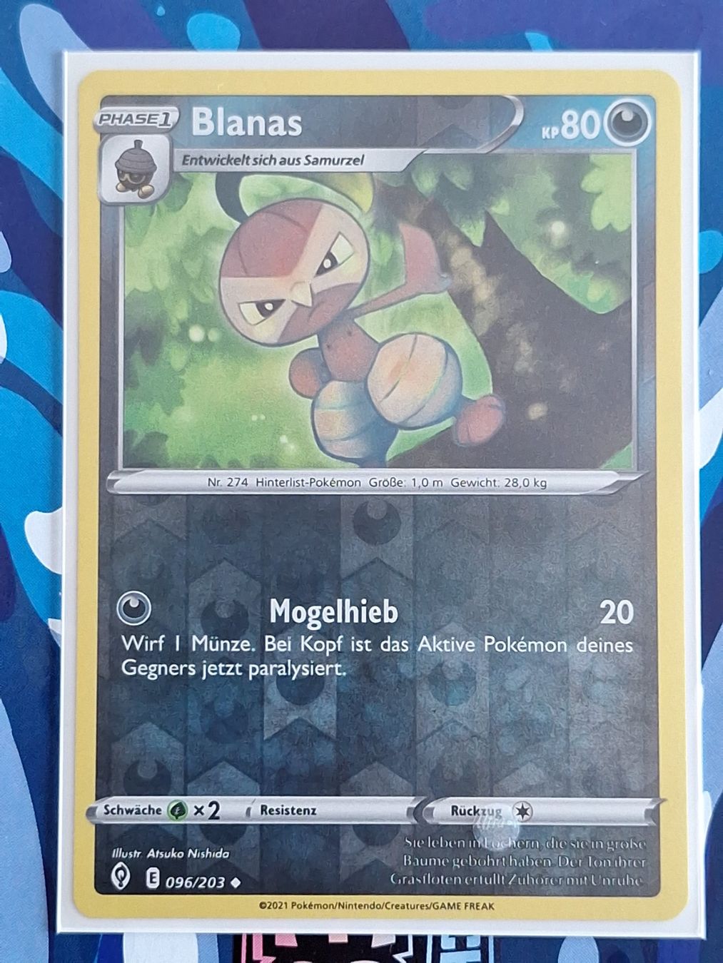 Pokémon Sammelbilder & Trading cards: Blanas - Evolving Skies - Reverse Holo  #Ord18 – Gebraucht aus Altstätten SG von GGsGameshop