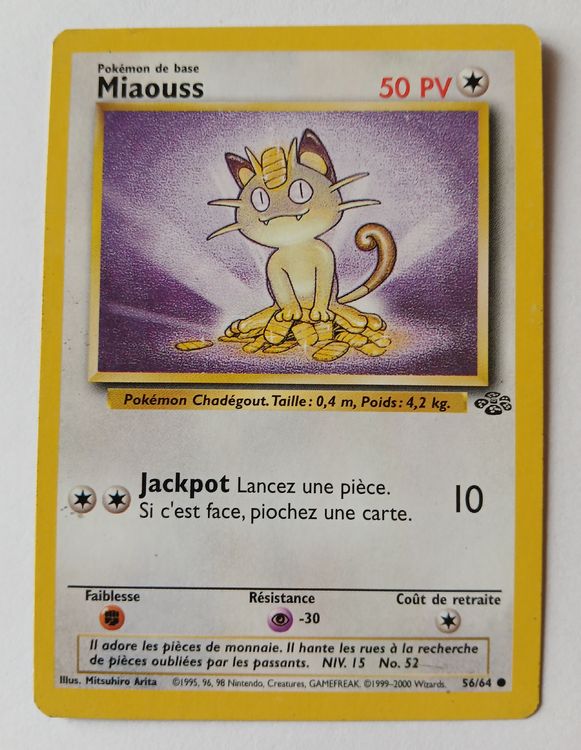 Pokémon Carte collezionabili: Carte Pokémon Miaouss 56/64 FR 2000 – Usato da Les Sciernes d'Albeuve venduto da gojo03