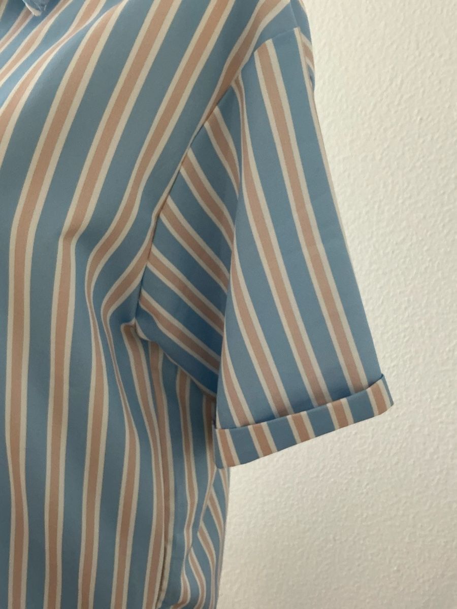 Blusen: Damenbluse gestreift Hellblau/Beige – Gebraucht aus Zürich von glueck9 3