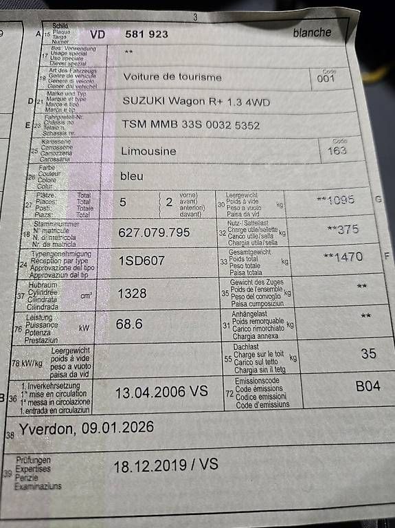 Autos: Suzuki Wagonr R 4x4 – D'occasion à Valeyres-Rances par ale_8wyy 4