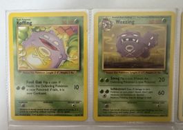 Pokemon Koffing and Weezing cards 1st Edition
