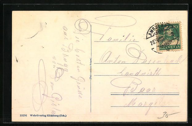 Cartoline postali: Brugg, Gerichtsgebäude und schwarzer Tu – Usato da Berlin venduto da bartko-reher 1