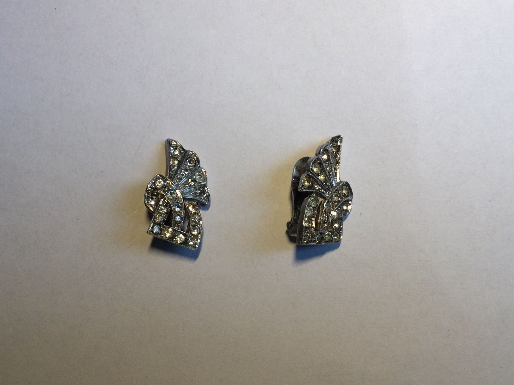 Orecchini pendenti & Orecchini a lobo: Art Deco Silber Strass Ohrringe 1920 – Usato da Niederhasli venduto da YHHC