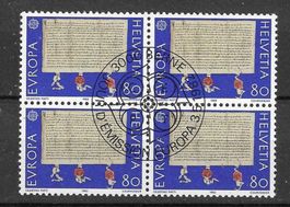 Timbres Suisse: 1982 Bloc de 4 N° 671 avec gomme