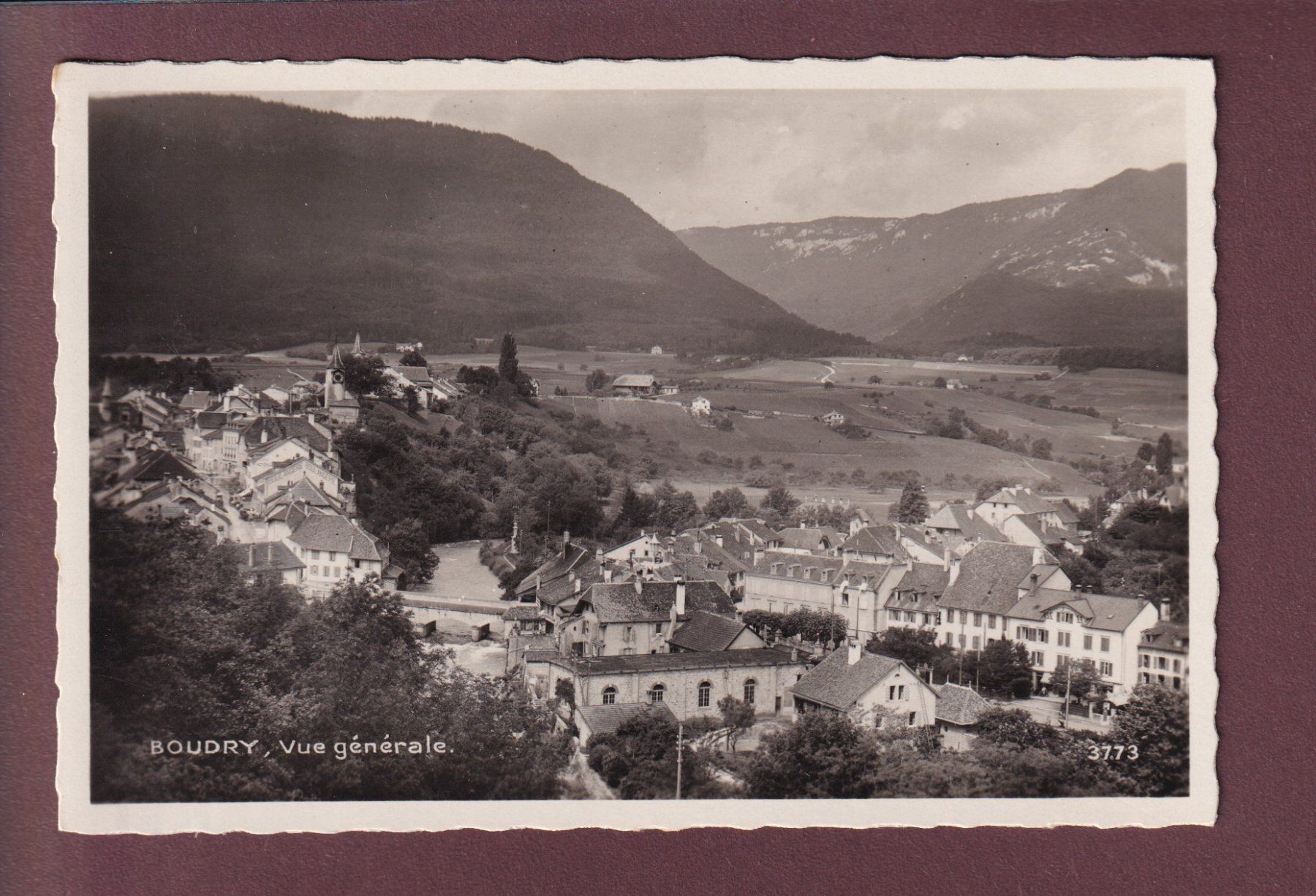 Ansichtskarten: BOUDRY - Vue partielle – Gebraucht aus Pully von nicecards