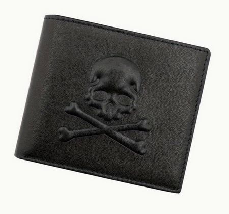 Cooles Portemonnaie Brieftasche Leather Wallet Skull