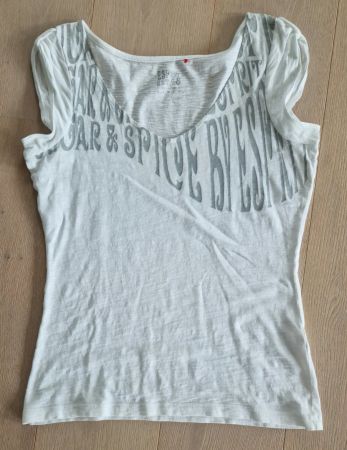 Shirt, T-Shirt Esprit weiss silber Gr. S (Damen)