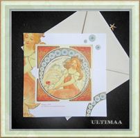 MUCHA  "PAINTING"1898 Jugendstil Kunstdruck - Karte