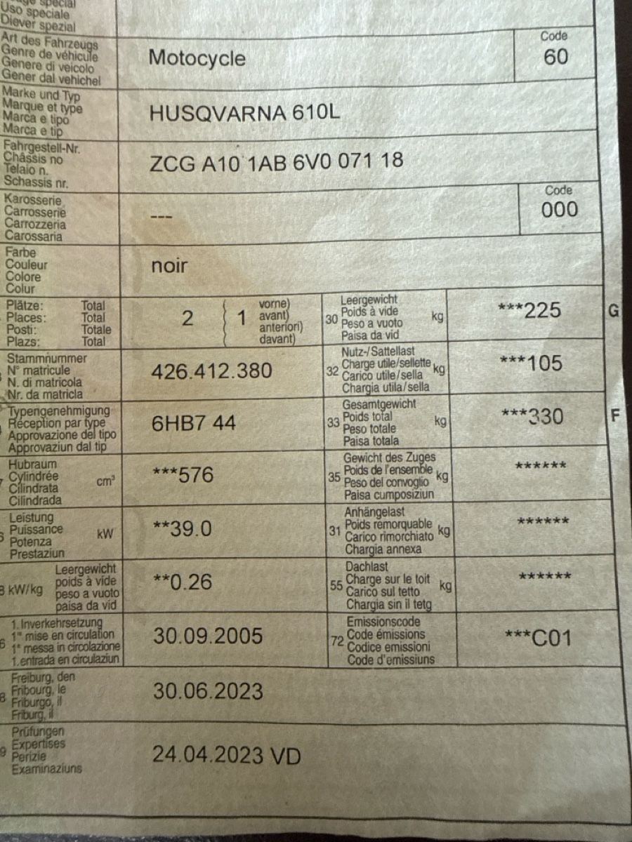 Strada: Husqvarna 610L – Usato da Torny-le-Grand venduto da jos_qh8v 7