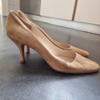 Vintage Pumps, Martinez Valero, beige, Gr 39, Absatz ca 6cm