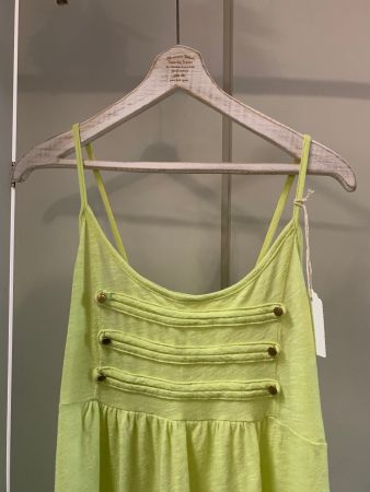 sommerliches Top mit Knöpfen, leuchtgelb, XL