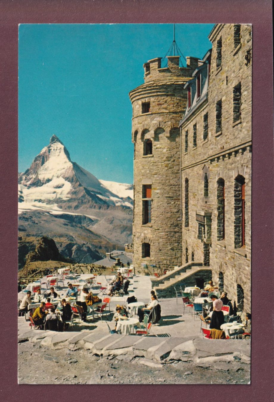 Cartoline postali: GORNERGRAT - Matterhorn - Kulm Hotel - 1963 – Usato da Pully venduto da nicecards