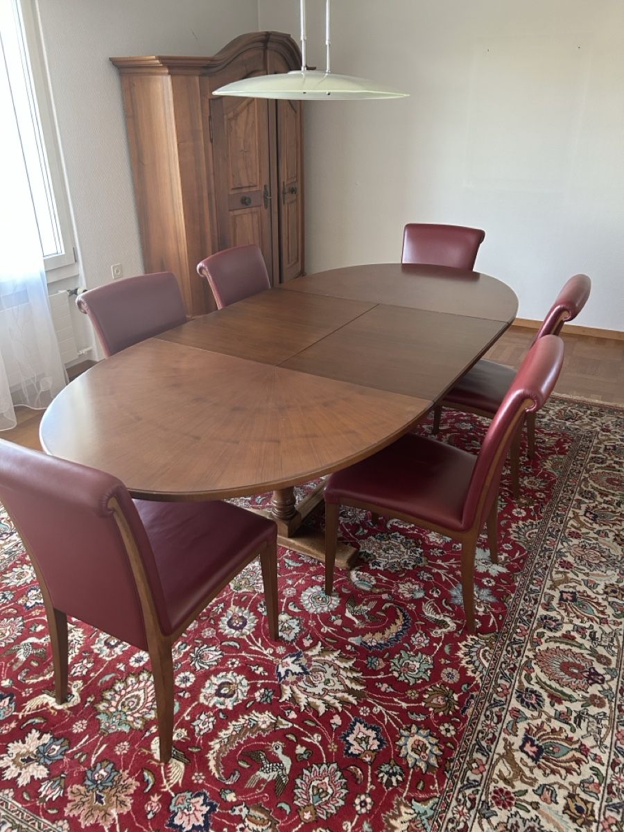 Set di tavolo e panche: Esstisch mit sechs Stühlen Holz – Usato da Wängi venduto da pat_r8kx