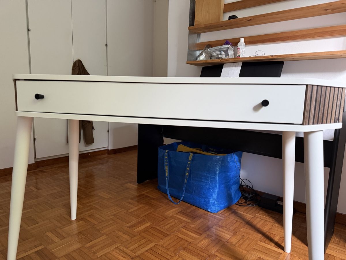 Scrivanie: Schreibtisch Capri – Weiss/Eichefarben – Usato da Zürich venduto da Mosli 5