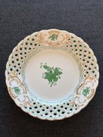 Herend 8417/AV Apponyi Green – Durchbruchschale handbemalt 