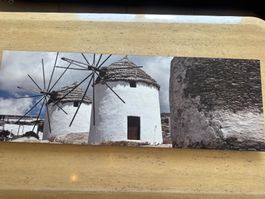 Bild Windmühlen mit Rahmen neuwertig 98x34cm