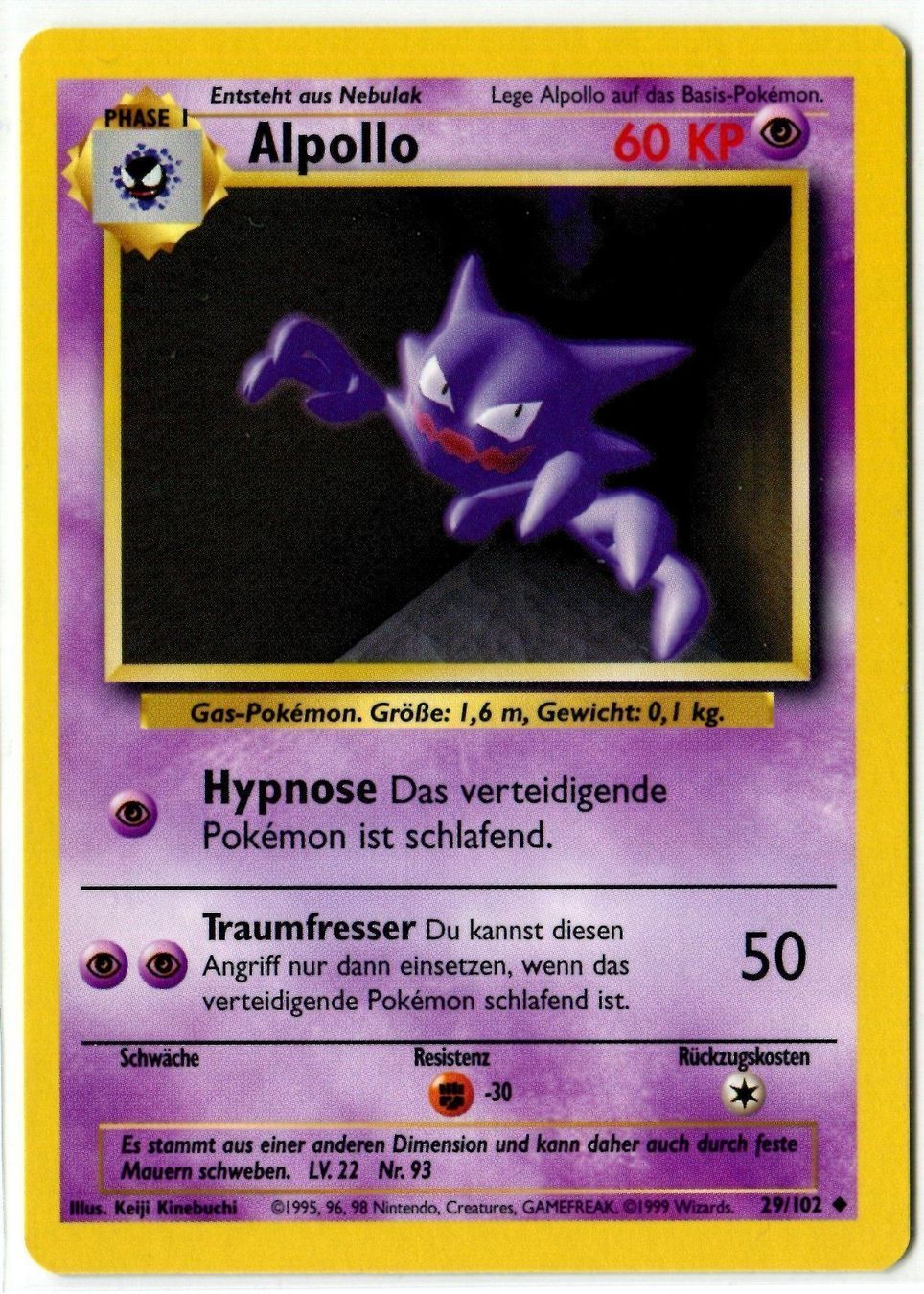 Pokémon Carte collezionabili: Alpollo Basis Set 29/102 Deutsch – Nuovo (secondo la descrizione) da Dornach venduto da Deco89
