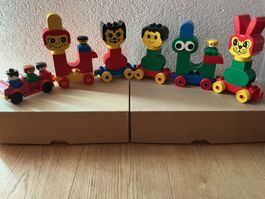 Lot Duplo / Wagenzug + Fantasietiere /Steine von 1984 - 1995