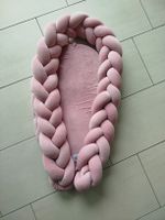 Babynest Rosa geflochten