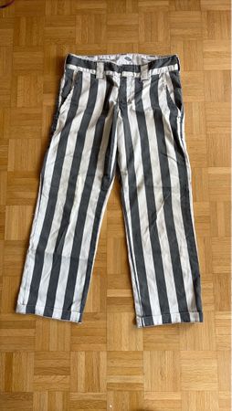 Herren Hose gestreift Grösse M Slim Straight