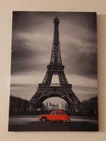 Citroen Oldtimer 2CV & Paris Eiffelturm LED Kunstbild