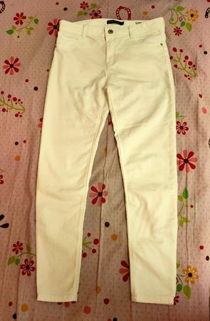 Jeans weiss Bershka Low Rise Grösse 40
