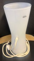 Vintage Murano Barbini Tischlampe, Glas, Weiss.