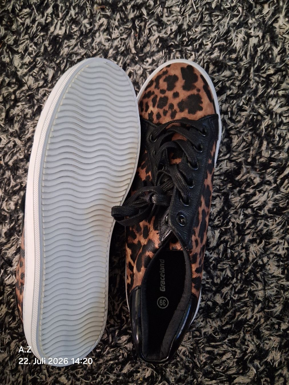 Graceland Scarpe da donna: Graceland sneaker Leo-Muster Grösse 39 neu – Nuovo (secondo la descrizione) da Basel venduto da Anizu8