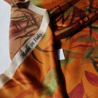 Italienische Top Seide 100% 1.55x1.40m Jungle arancione