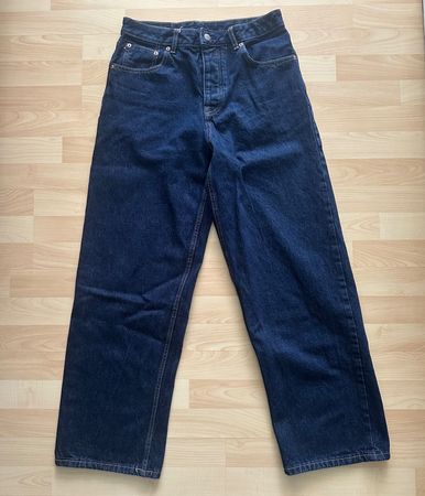 Pull&Bear Straight Leg Raw Denim Jeans