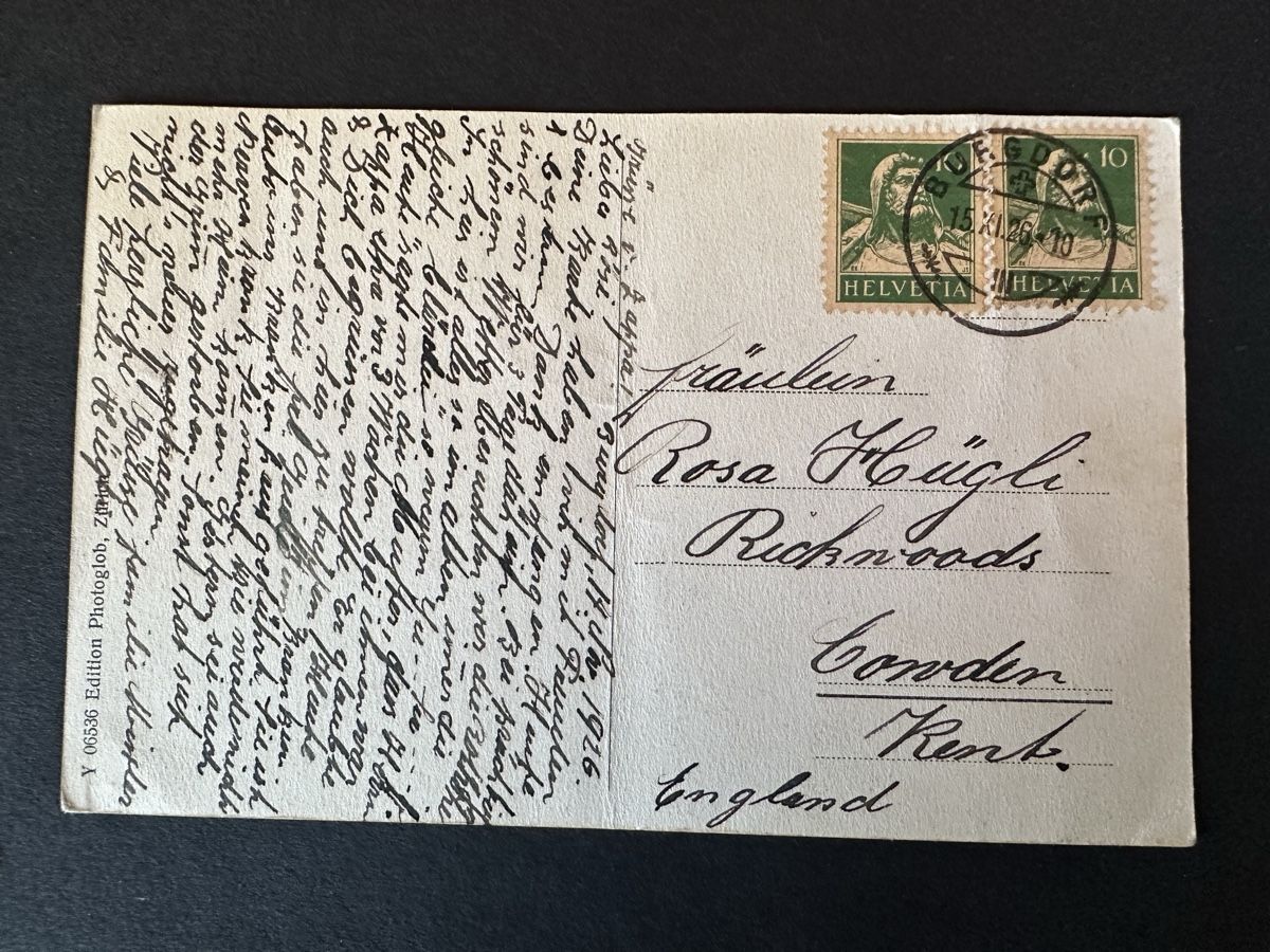 Ansichtskarten: Schweiz - AK Burgdorf mit Rothöhe 1926 – Gebraucht aus Schmitten / FR von Samsara169 1