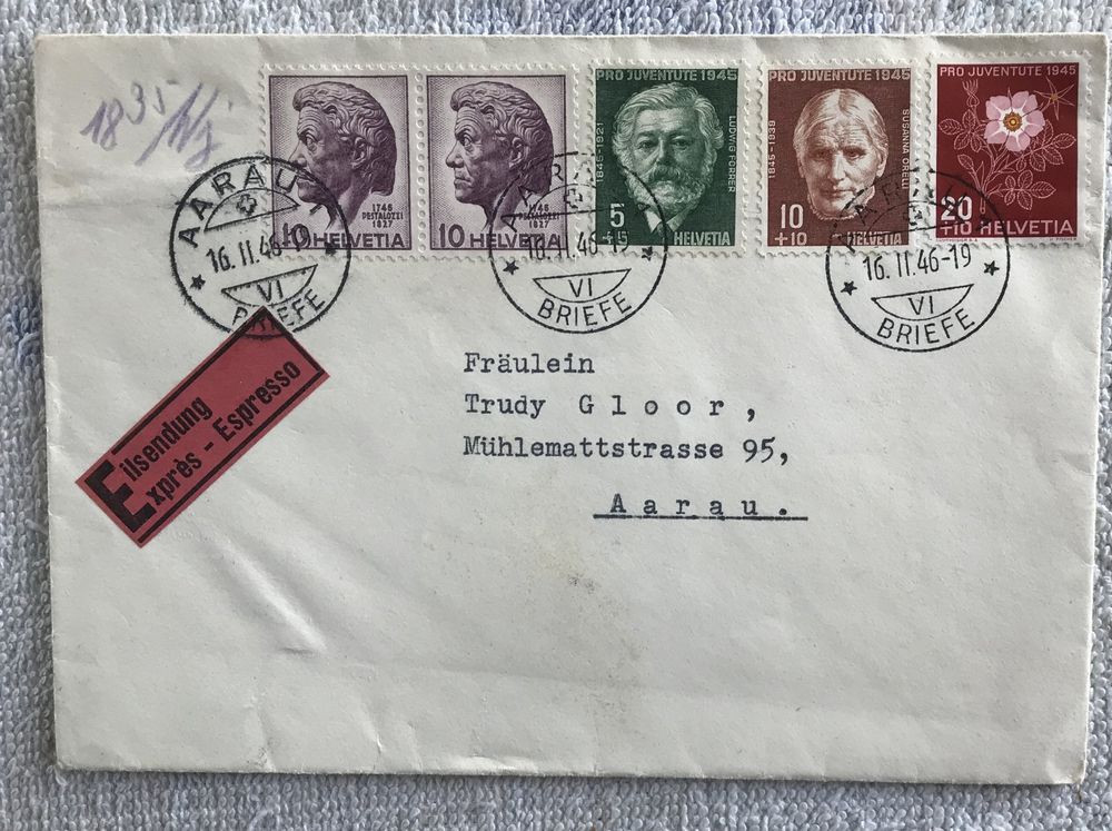 ALTER BRIEFUMSCHLAG 1946 MIT SIGEL | Kaufen auf Ricardo