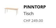 Ikea Tavoli: IKEA Tisch 185cm Pinntorp hellbraun und weiss – Usato da Zürich venduto da janacontin 7