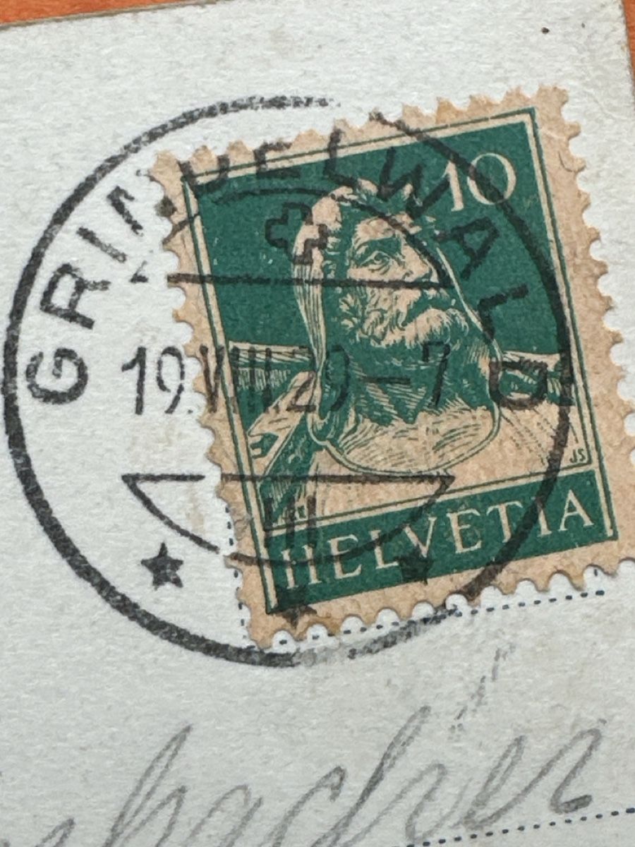 Cartoline postali: Alte Ansichtskarte 1927  Grindelwald mit Briefmarke, Top! – Usato da Zürich venduto da Chaeffeler 2