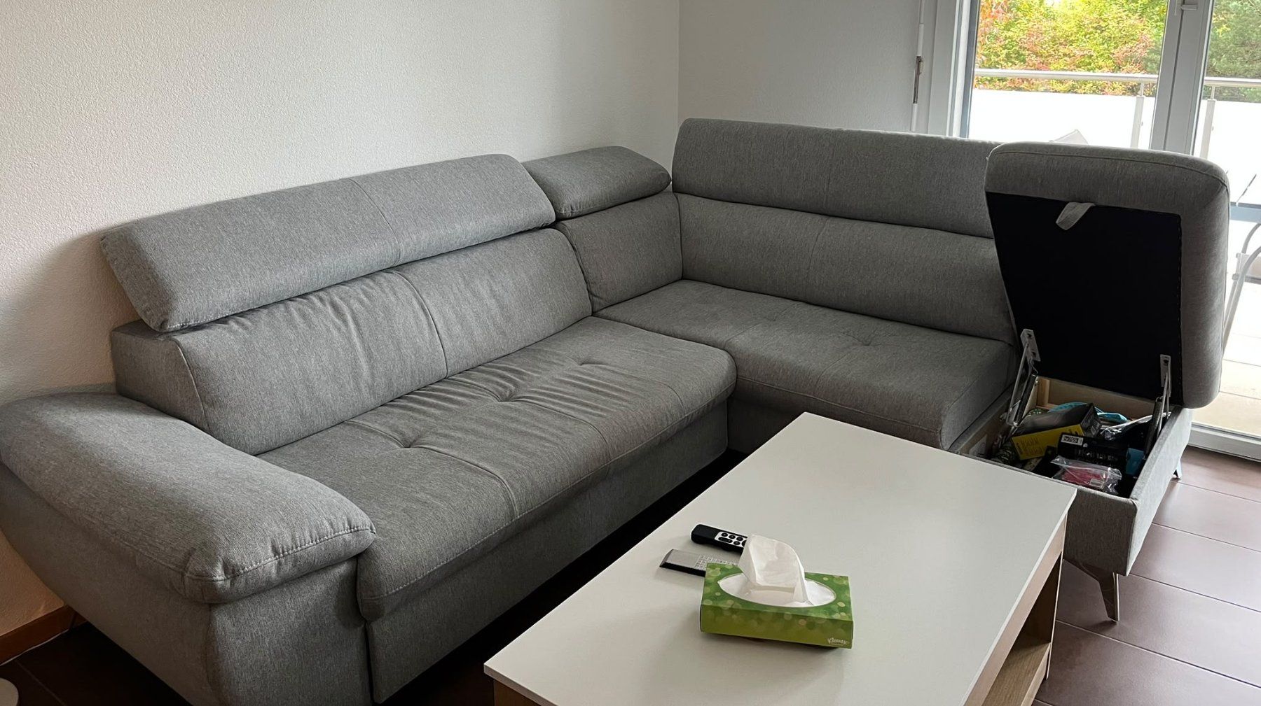 Sofas: Canapé d'angle gris avec lit et rangement – Gebraucht aus Matran von phil1967 1