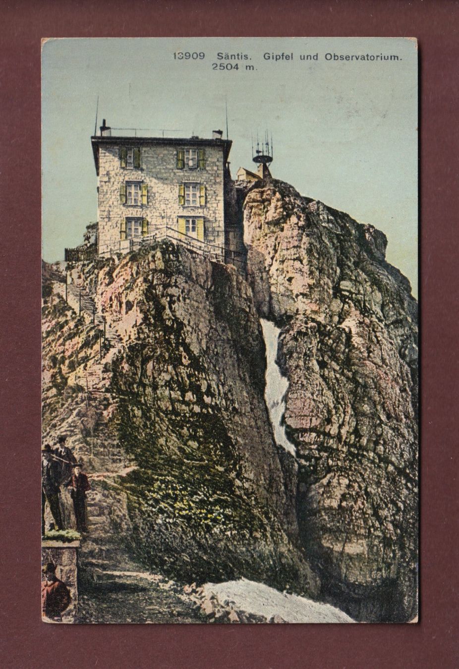 Ansichtskarten: SÄNTIS - Gipfel - Observatorium - 1909 – Gebraucht aus Pully von nicecards
