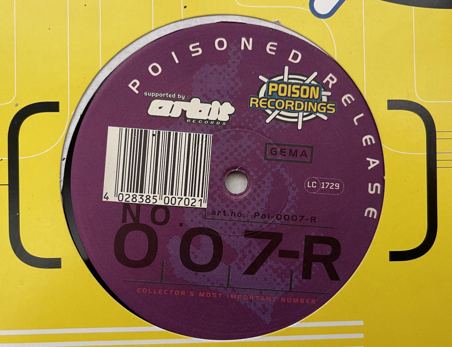 Schallplatten: POISON RECORDINGS - NO.007-R VINYL – Gebraucht aus Oftringen von Vucki 3