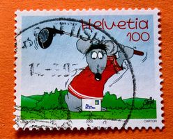 Nr.1159  Maus beim Golfspielen Sondermarken GESTEMPELT 2005