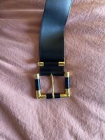 Ceinture noire avec boucle dorée - Taille M 47