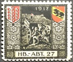 Soldatenmarke 1.WK, Haubitzen Abteilung 27, Wi 3.Div 102