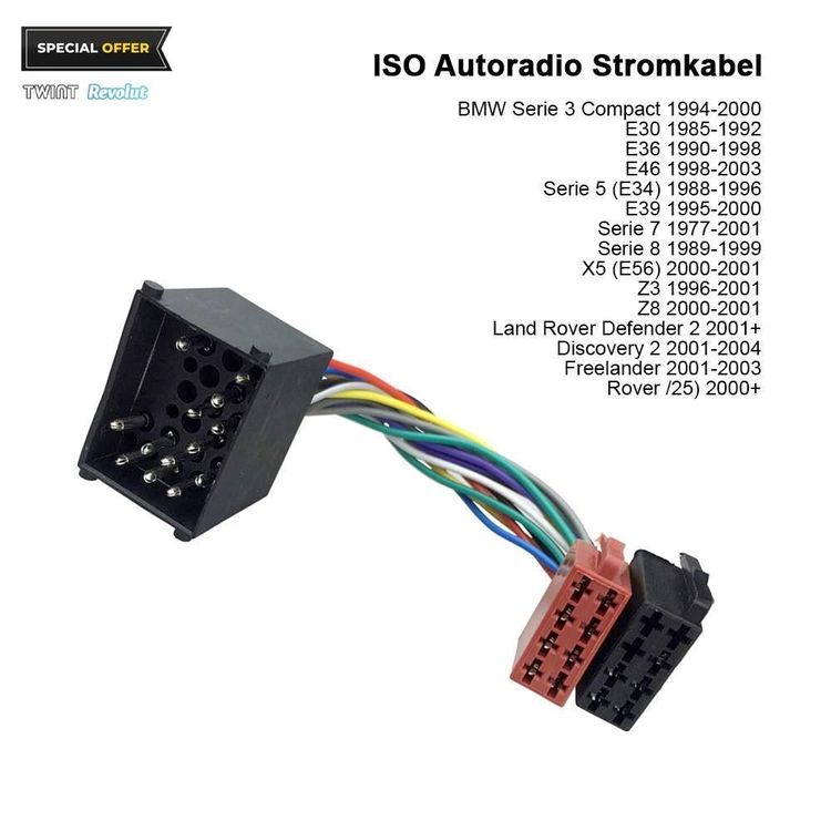 Autoradio Adapter Kabel ISO Stecker Für Land Rover Discovery III Feelander  II