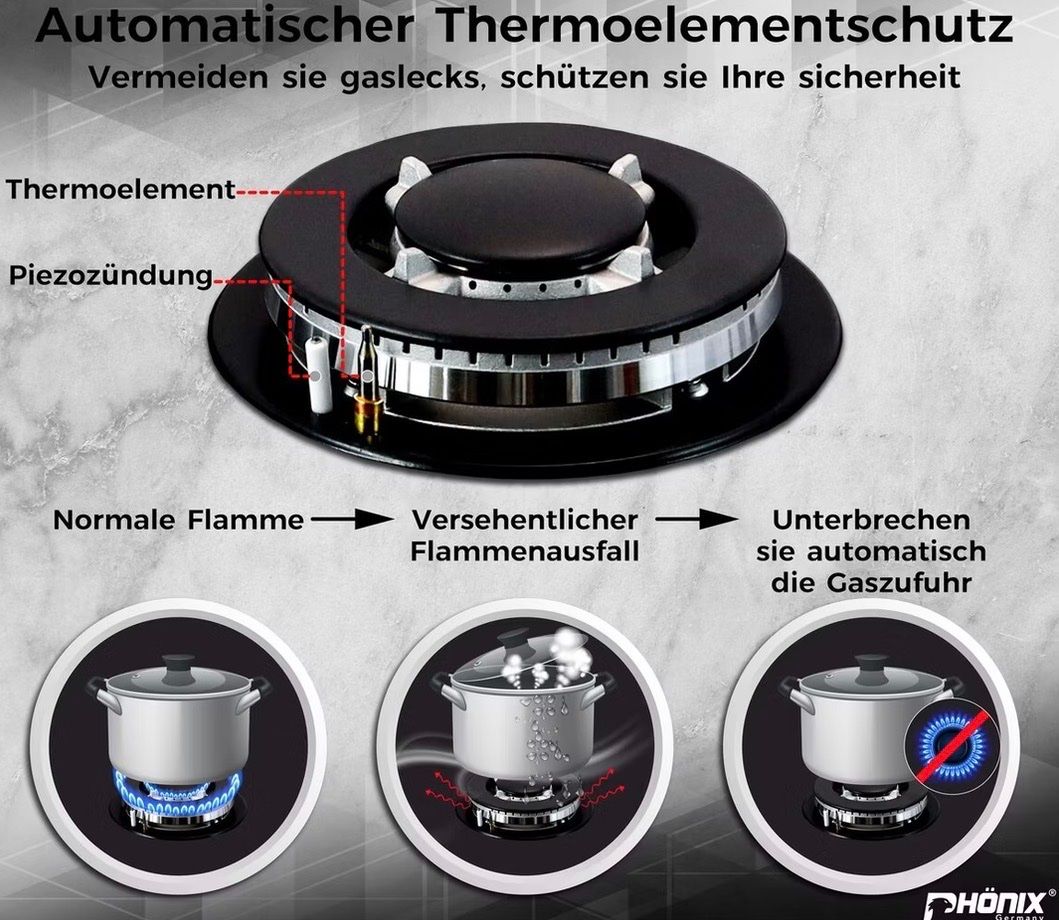 Cucine: Neuer und nie Gebrauchter Phönix Gaskochfeld – Nuovo (secondo la descrizione) da Schmidrüti venduto da FurrerAutotransporte 4