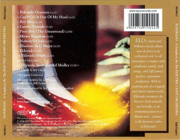 CD: Electric Light Orchestra: Eldorado CD Bonustracks – Nuovo e nell'imballaggio originale da Steinhausen venduto da Vilivinili 1