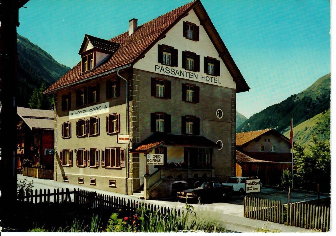 Cartoline postali: Passanten Hotel Scopi , Curaglia – Usato da Hochdorf venduto da Ziegel-16
